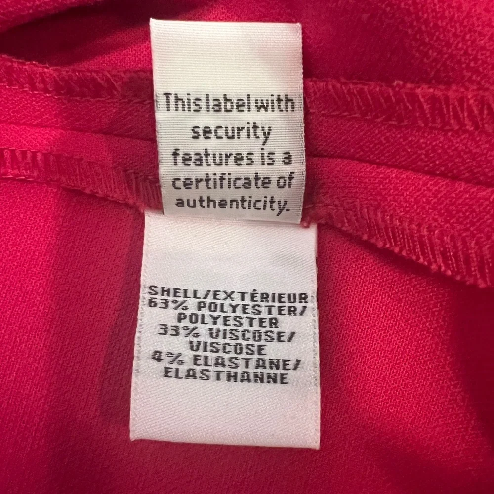Diane von Furstenberg Sleeveless V-Neck Fuchsia A-Line Dress- Size 8 - Picture 8 of 9